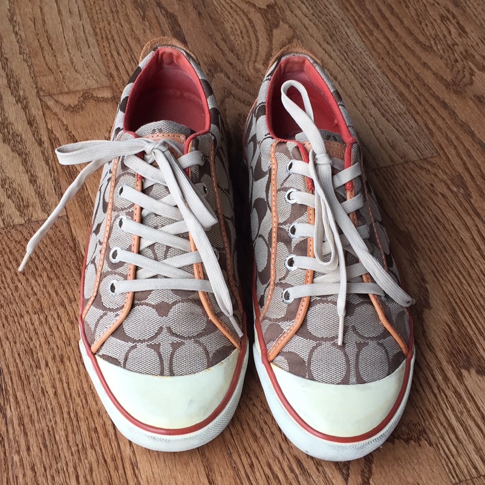 Classic Coach canvas/leather Sneaker 10M